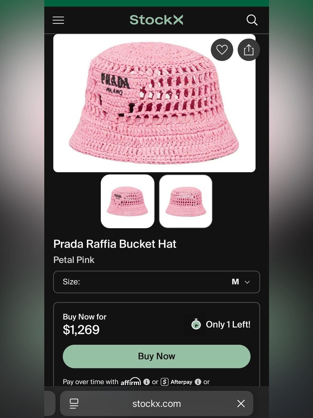 Pink Prada Bucket Hat